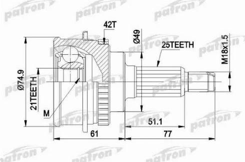 Patron PCV1266 - Nivelsarja, vetoakseli inparts.fi