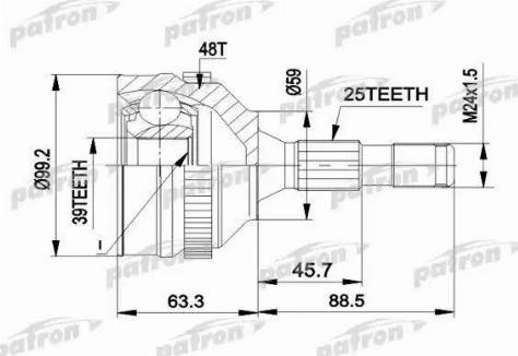 Patron PCV1281 - Nivelsarja, vetoakseli inparts.fi