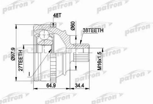 Patron PCV1229 - Nivelsarja, vetoakseli inparts.fi