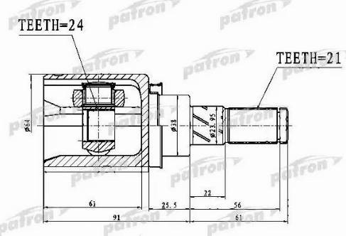 Patron PCV1761 - Nivel, vetoakseli inparts.fi