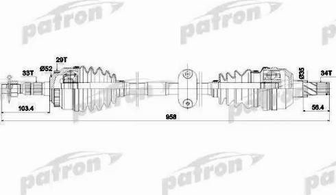 Patron PDS0432 - Vetoakseli inparts.fi