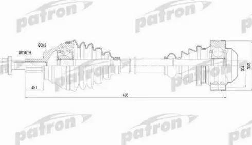 Patron PDS0252 - Vetoakseli inparts.fi