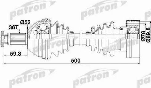 Patron PDS0206 - Vetoakseli inparts.fi