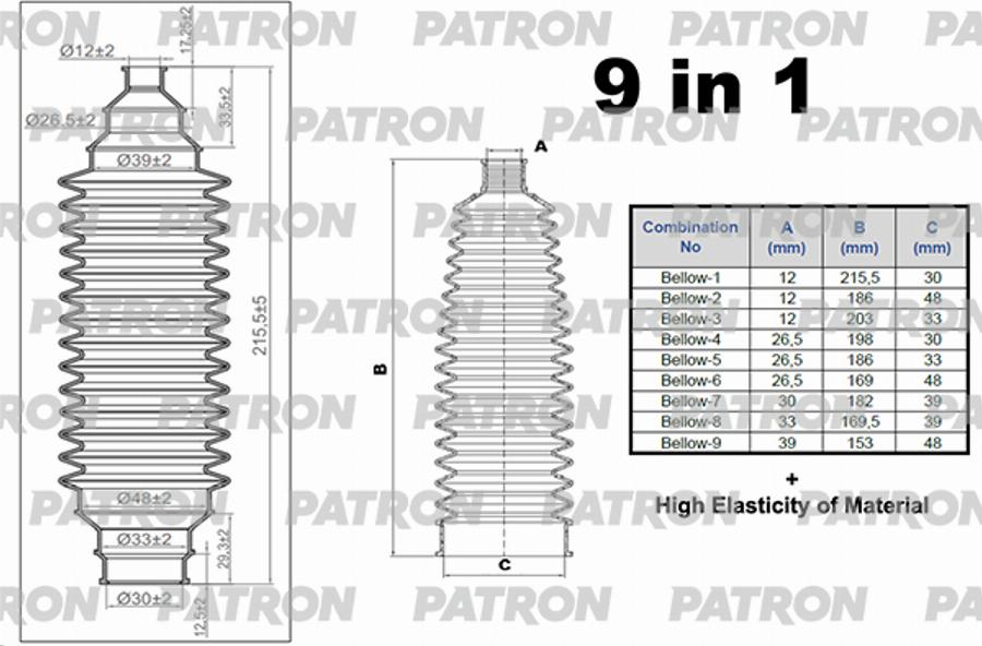 Patron PSE6423 - Paljekumi, ohjaus inparts.fi