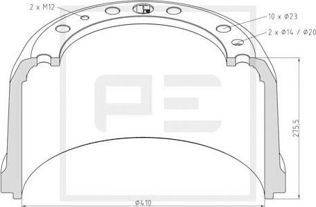 PE Automotive 466.000-00A - Jarrurumpu inparts.fi