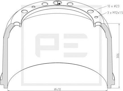 PE Automotive 016.443-00A - Jarrurumpu inparts.fi