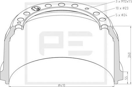 PE Automotive 016.526-00A - Jarrurumpu inparts.fi