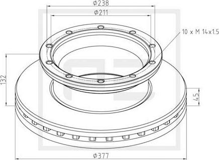 PE Automotive 016.669-00A - Jarrulevy inparts.fi