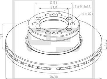 PE Automotive 016.680-00A - Jarrulevy inparts.fi