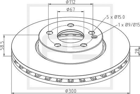 PE Automotive 016.674-00A - Jarrulevy inparts.fi