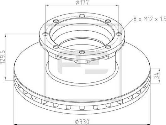 PE Automotive 016.670-00A - Jarrulevy inparts.fi