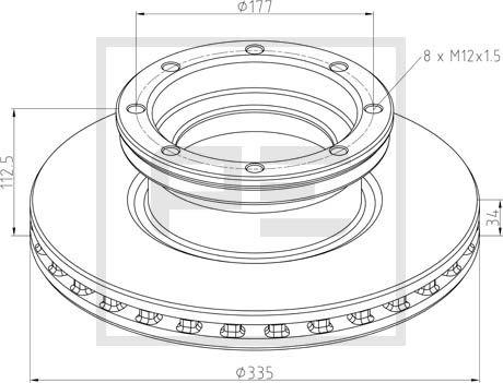 PE Automotive 016.678-00A - Jarrulevy inparts.fi