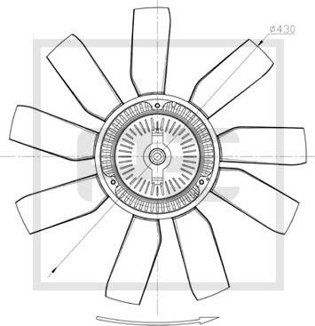 PE Automotive 010.338-00A - Tuuletin, mootorinjäähdytys inparts.fi