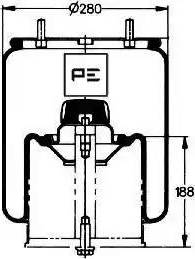 PE Automotive 084.082-73A - Metallipalje, ilmajousitus inparts.fi