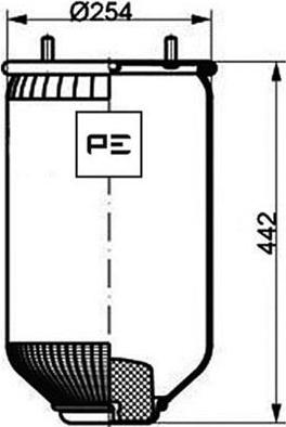 PE Automotive 084.100-71A - Metallipalje, ilmajousitus inparts.fi