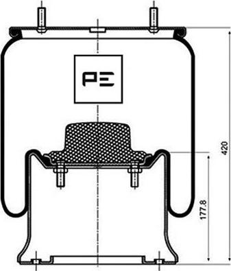 PE Automotive 084.101-72A - Metallipalje, ilmajousitus inparts.fi