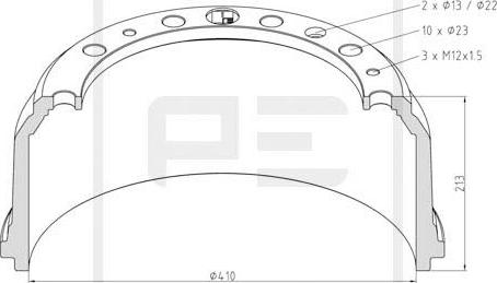 PE Automotive 036.404-00A - Jarrurumpu inparts.fi