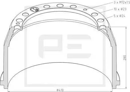 PE Automotive 036.402-00A - Jarrurumpu inparts.fi