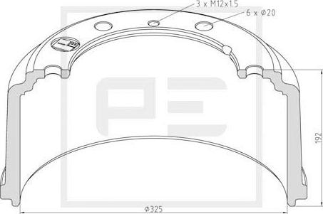 PE Automotive 036.416-00A - Jarrurumpu inparts.fi