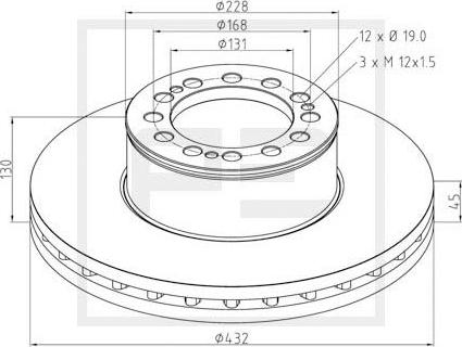 PE Automotive 036.121-00A - Jarrulevy inparts.fi