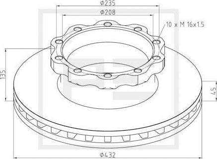 PE Automotive 036.122-00A - Jarrulevy inparts.fi