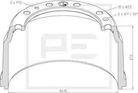 PE Automotive 026.640-00A - Jarrurumpu inparts.fi