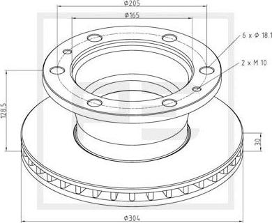 PE Automotive 026.651-10A - Jarrulevy inparts.fi