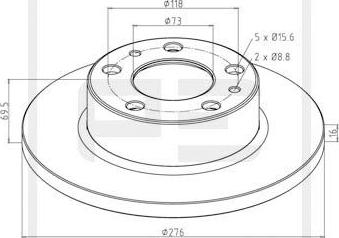 PE Automotive 026.668-10A - Jarrulevy inparts.fi