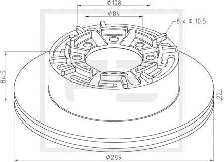 PE Automotive 026.662-10A - Jarrulevy inparts.fi