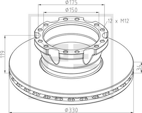 PE Automotive 106.004-10A - Jarrulevy inparts.fi