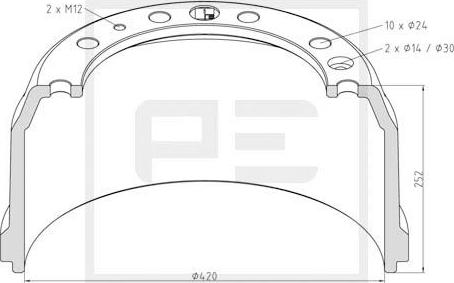 PE Automotive 106.084-00A - Jarrurumpu inparts.fi