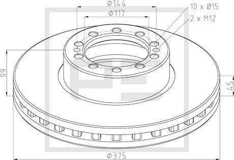 PE Automotive 106.204-00A - Jarrulevy inparts.fi