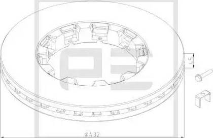 PE Automotive 106.203-80A - Jarrulevy inparts.fi