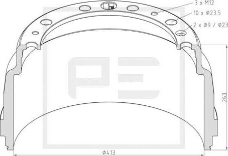 PE Automotive 126.091-00A - Jarrurumpu inparts.fi