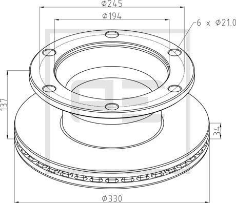 PE Automotive 256.054-00A - Jarrulevy inparts.fi