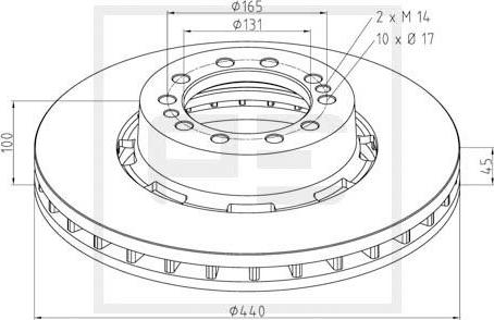 PE Automotive 256.007-00A - Jarrulevy inparts.fi