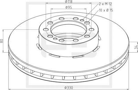 PE Automotive 256.029-00A - Jarrulevy inparts.fi