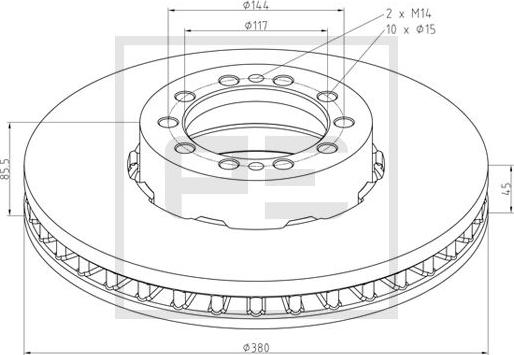 PE Automotive 256.101-00A - Jarrulevy inparts.fi