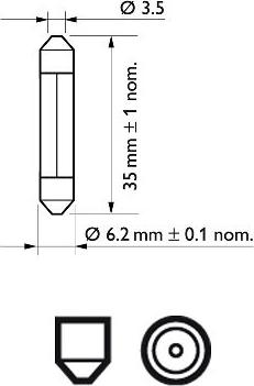 PHILIPS 12848CP - Polttimo, takaluukun valo inparts.fi