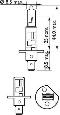 PHILIPS 12258VPB1 - Polttimo, kaukovalo inparts.fi