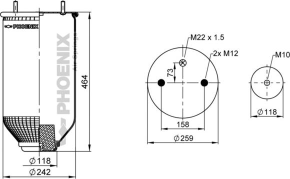 Phoenix 1 DK 22 E-5 NP - Metallipalje, ilmajousitus inparts.fi