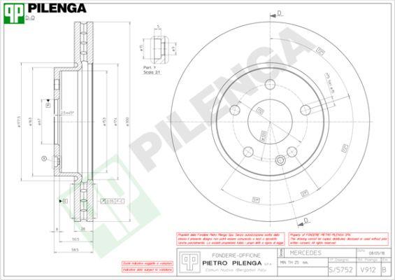 Pilenga V912 - Jarrulevy inparts.fi