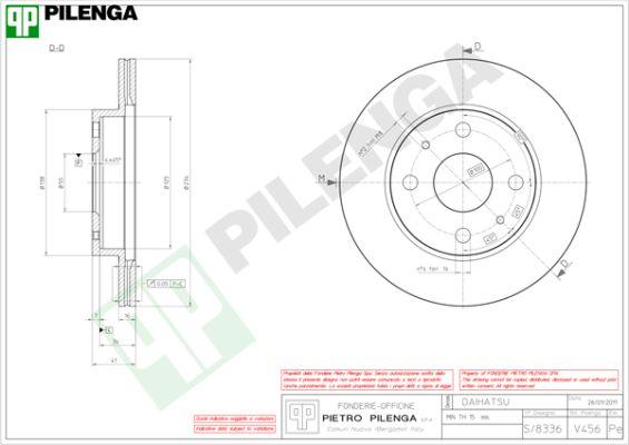 Pilenga V456 - Jarrulevy inparts.fi