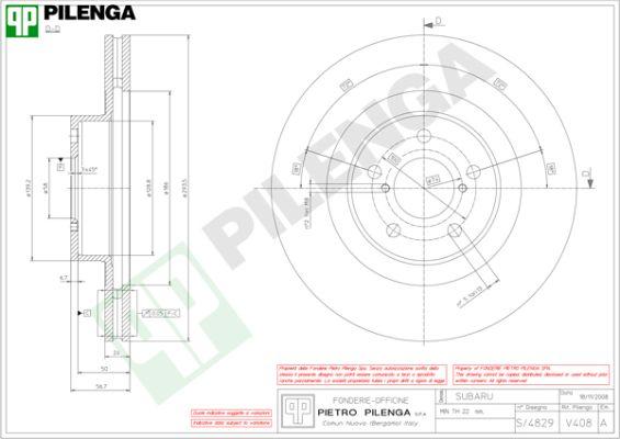 Pilenga V408 - Jarrulevy inparts.fi