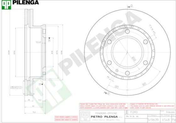 Pilenga V548 - Jarrulevy inparts.fi