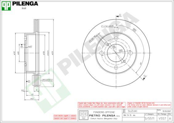 Pilenga V557 - Jarrulevy inparts.fi