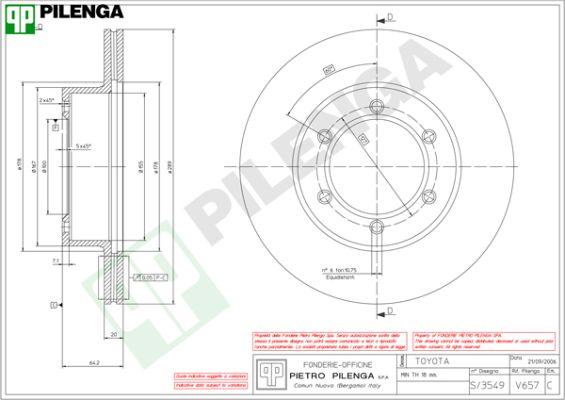 Pilenga V657 - Jarrulevy inparts.fi