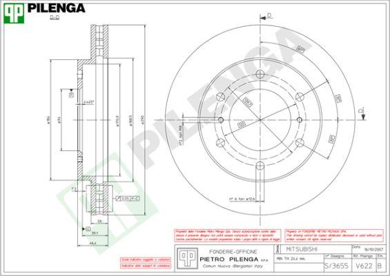 Pilenga V622 - Jarrulevy inparts.fi