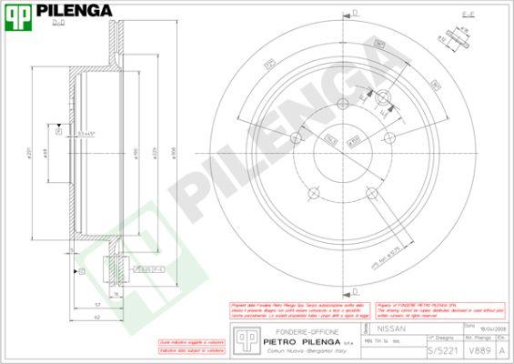 Pilenga V889 - Jarrulevy inparts.fi