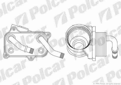 Polcar 5015L83X - Moottoriöljyn jäähdytin inparts.fi